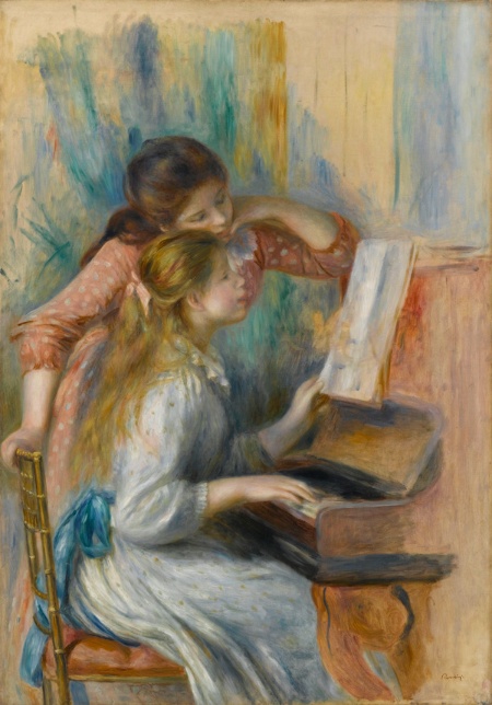 オーギュスト・ルノワール『ピアノを弾く少女たち』