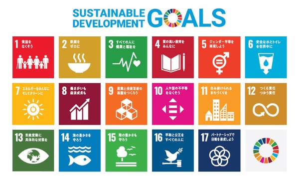 SDGsの17の目標（イラスト／国際連合広報センターより引用）