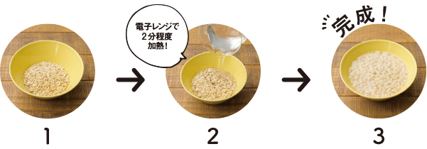 水を入れてレンチン２分 最高のやせ朝食オートミール 日経xwoman