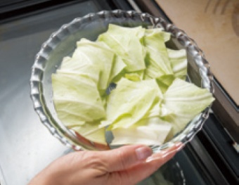 野菜を洗い、適当な大きさに切って電子レンジで１〜2分加熱
