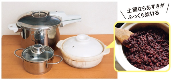 アサヒ軽金属の圧力鍋（約2万円）、マスタークックの土鍋（3000円）、フィスラーの鍋（半額の3000円で購入）