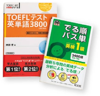 『TOEFLテスト英単語3800』（旺文社）など、学生時代に使った参考書を今も活用