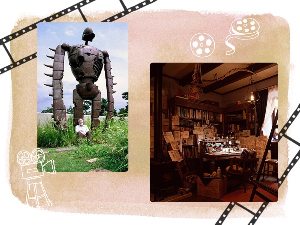 画像左：美術館メイン画像（屋上　ロボット兵）画像右：常設展示室「映画の生まれる場所（ところ）」(c)Studio Ghibli　 (c) Museo d'Arte Ghibli 