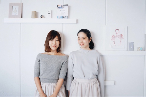 SHEのCEOである中山紗彩さん（右）と、共同創業者でCOOの福田恵里さん
