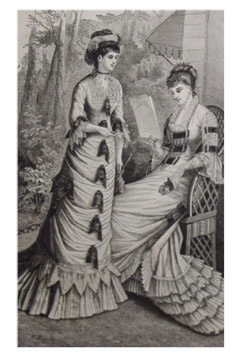 La Mode illustrée, 3 juin 1877 より／日本女子大学家政学部被服学科　所蔵
