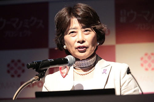 セミナーは内閣府男女共同参画局長、武川恵子さんの来賓挨拶で幕を開けた