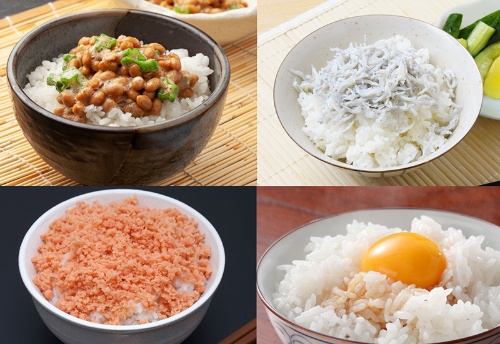 鮭フレークご飯、納豆ご飯、しらすご飯、卵かけご飯…ニッポンには手軽な朝食メニューがある！　(C)PIXTA