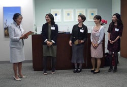 JWLI (日本女性リーダー育成支援事業)プログラムに参加した４人の日本人女性